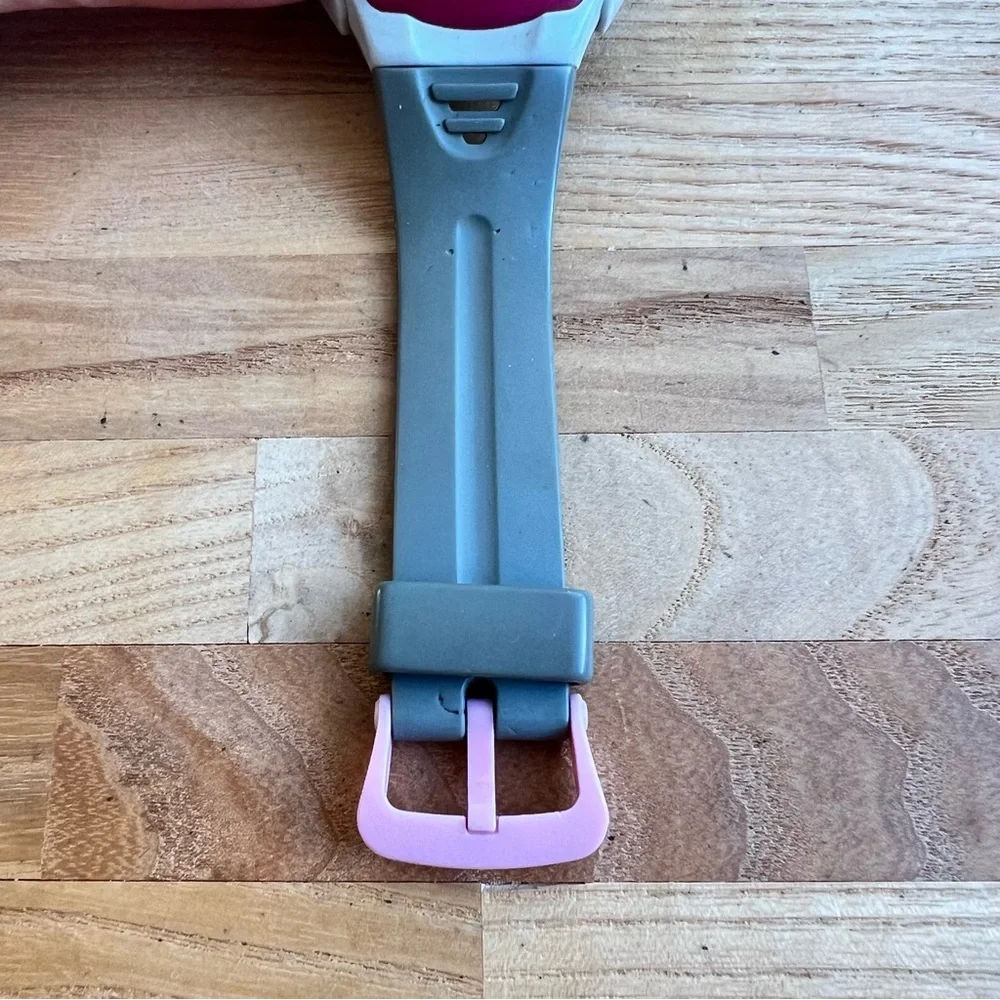 Casio tough solar ladies pink and gray digital sports watch